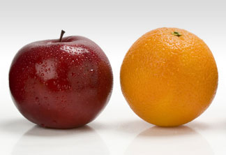 Comparing apples and oranges